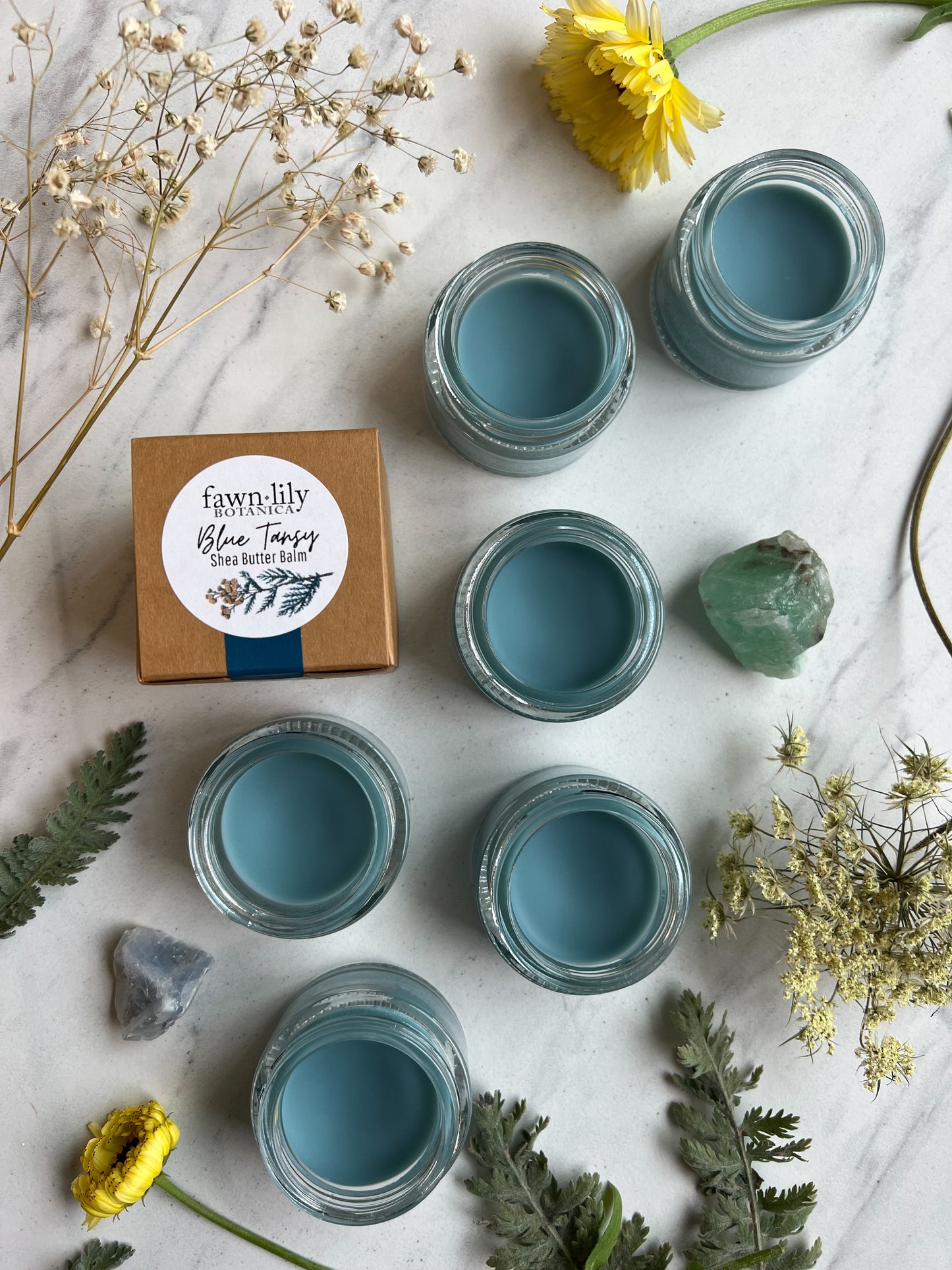 Blue Tansy Shea Butter Balm | Fawn Lily Botanica - nourishing vegan facial balm