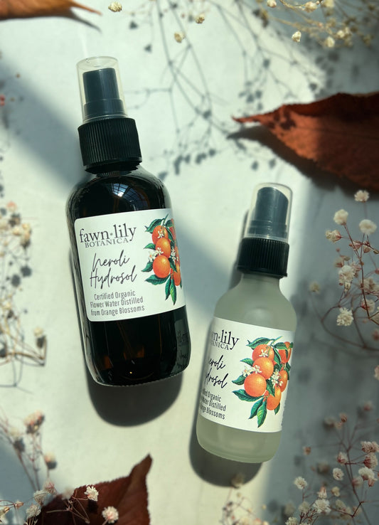 Fawn Lily Botanica | Organic Preservative-free Neroli Hydrosol, Orange Blossom Flower Water Toner