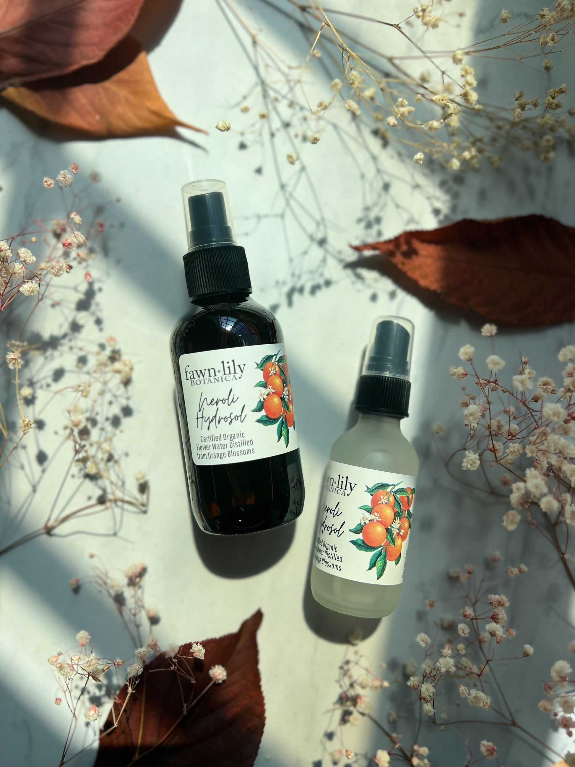 Fawn Lily Botanica | Organic and Natural Neroli Flower Water Toner, Orange Blossom Hydrosol