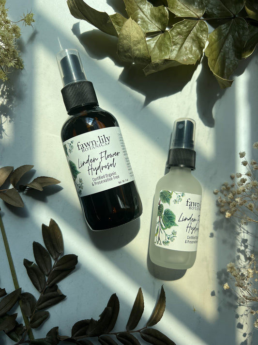 Fawn Lily Botanica | Certified Organic and Preservative-free Linden Flower Hydrosol, Linden Facial Toner