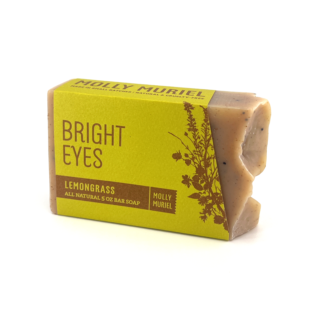 Lemongrass soap from Molly Muriel. All natural, vegan, zero waste, and palm-free soap.