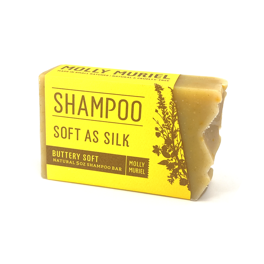 all natural shampoo bar with turmeric and essential oils from Molly Muriel.