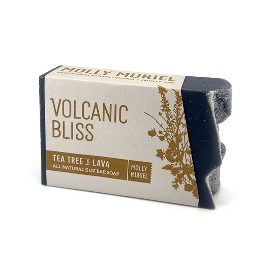 tea Tree & Lava soap from Molly Muriel. All natural, vegan, zero waste, and palm-free soap.
