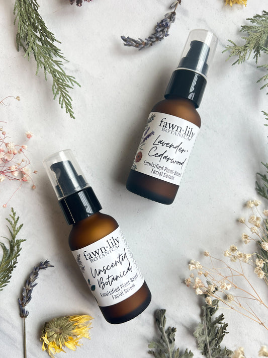 Fawn Lily Botanica | Emulsified Botanical Facial Serum Cream, vegan, natural, plant-based face moisturizer 