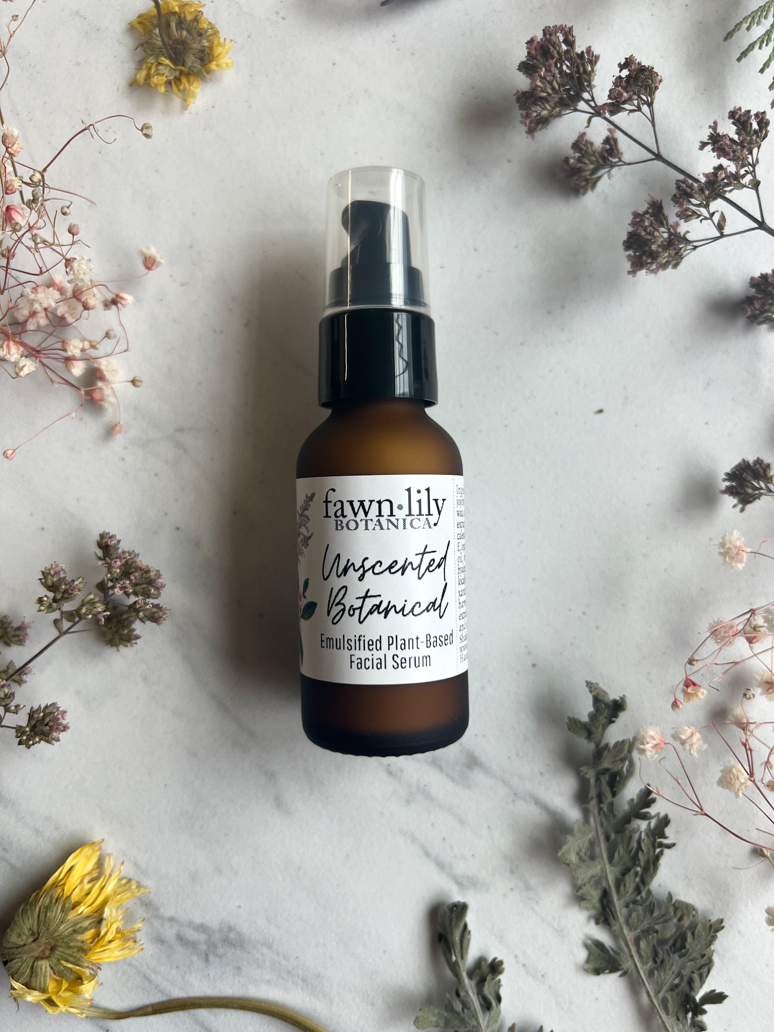 Fawn Lily Botanica | Emulsified Unscented Botanical Facial Serum Cream, vegan, natural, plant-based face moisturizer