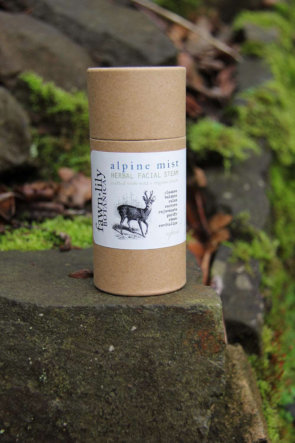 ALPINE MIST HERBAL FACIAL STEAM. Natural facial steam made with organic herbs and botanicals. Vegan natural facial care to cleanse and tone skin.