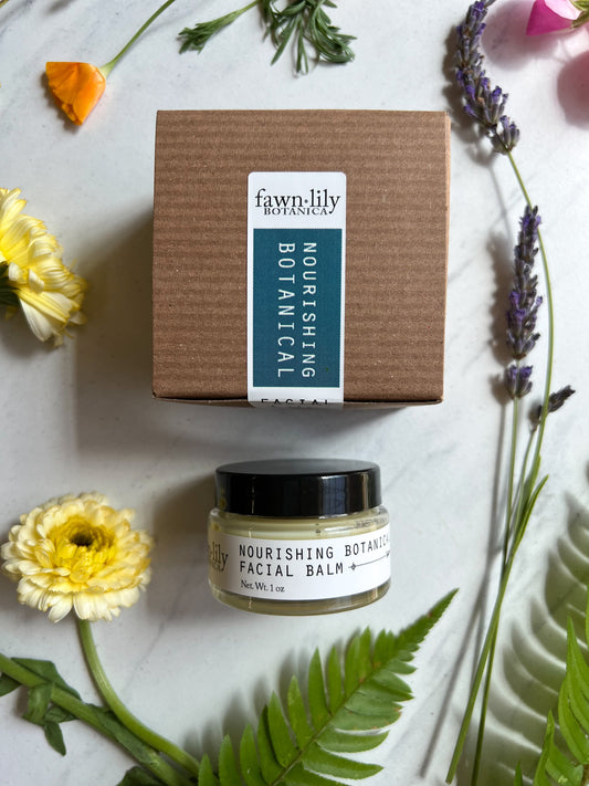 Nourishing Botanical Facial Balm | Fawn Lily Botanica - Deeply nourish, retore, moisturize and protect your skin with our Nourishing Botanical Facial Balm. Botanical formula for dry, mature, sensitive skin.