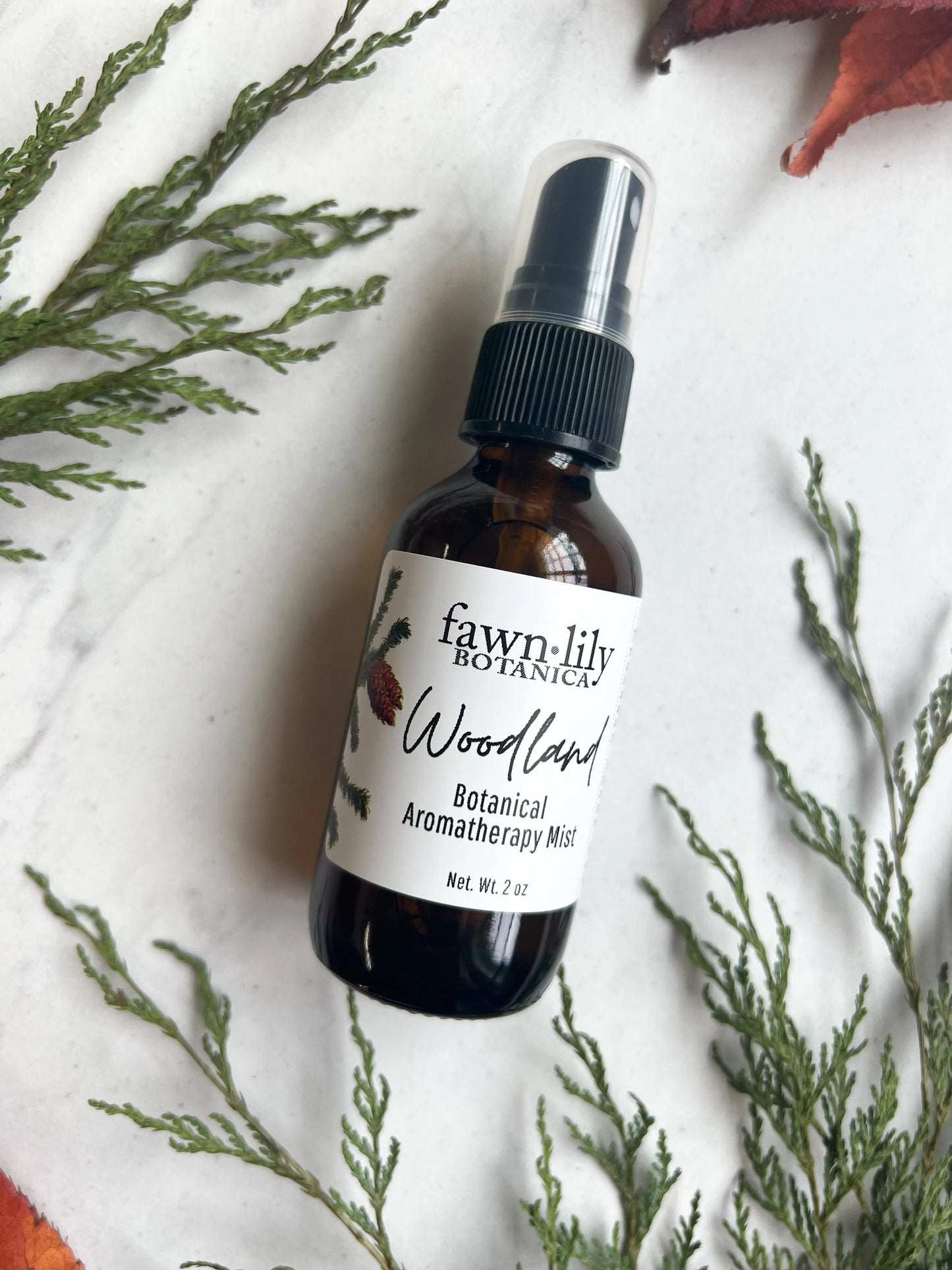 WOODLAND BOTANICAL AROMATHERAPY MIST. Natural room spray mist made with essential oils and organic vegan ingredients that smells like the forest!