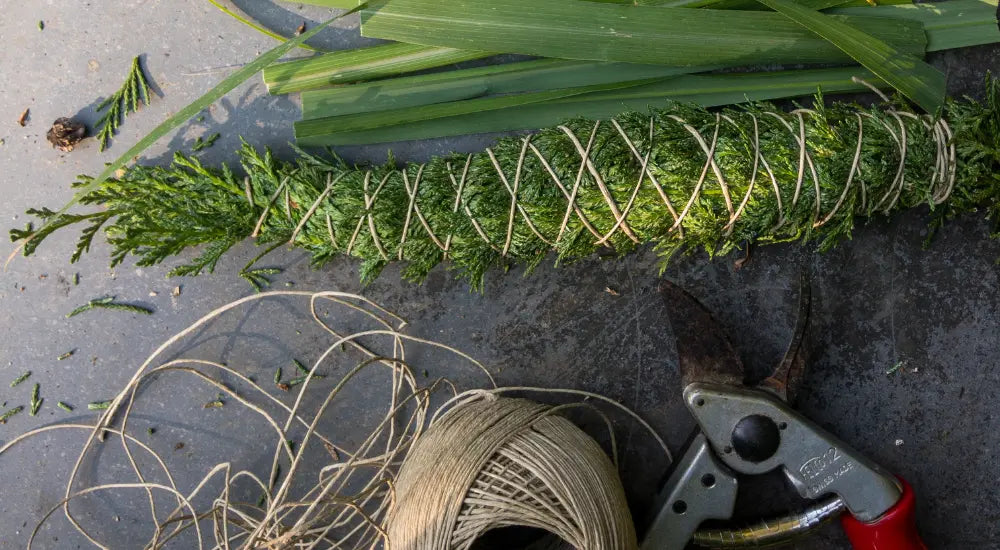 Sustainably harvested cedar bundles for burning smudging from Fawn Lily Botanica