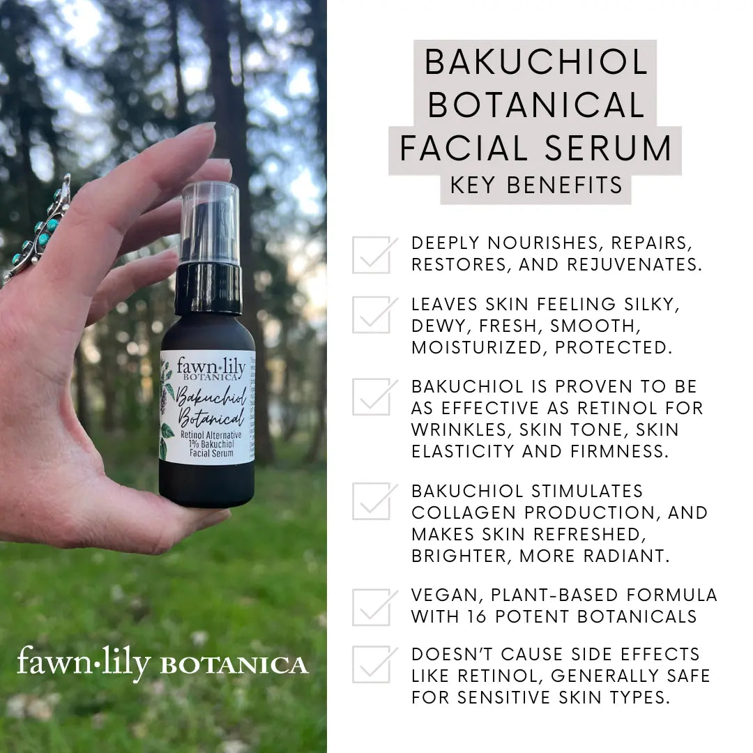 Bakuchiol Serum | Natural Retinol Alternative – Fawn Lily Botanica Bakuchiol Serum | Natural Retinol Alternative – Fawn Lily Botanica