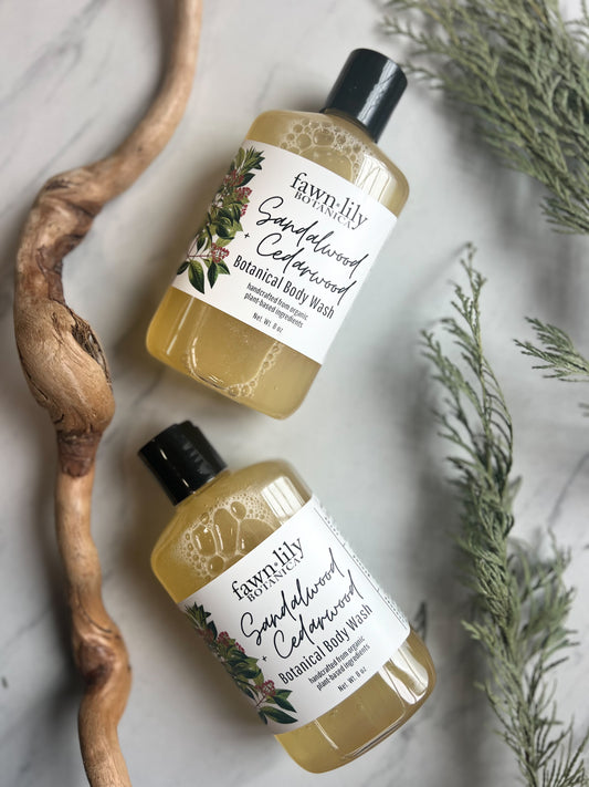 SANDALWOOD + CEDARWOOD BODY WASH - NEW!