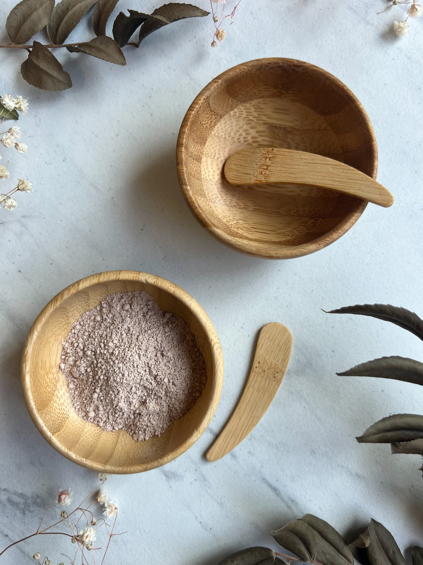 Fawn Lily Botanica | Bamboo Mixing Bowl Sets for Face Scrubs and Clay Masks