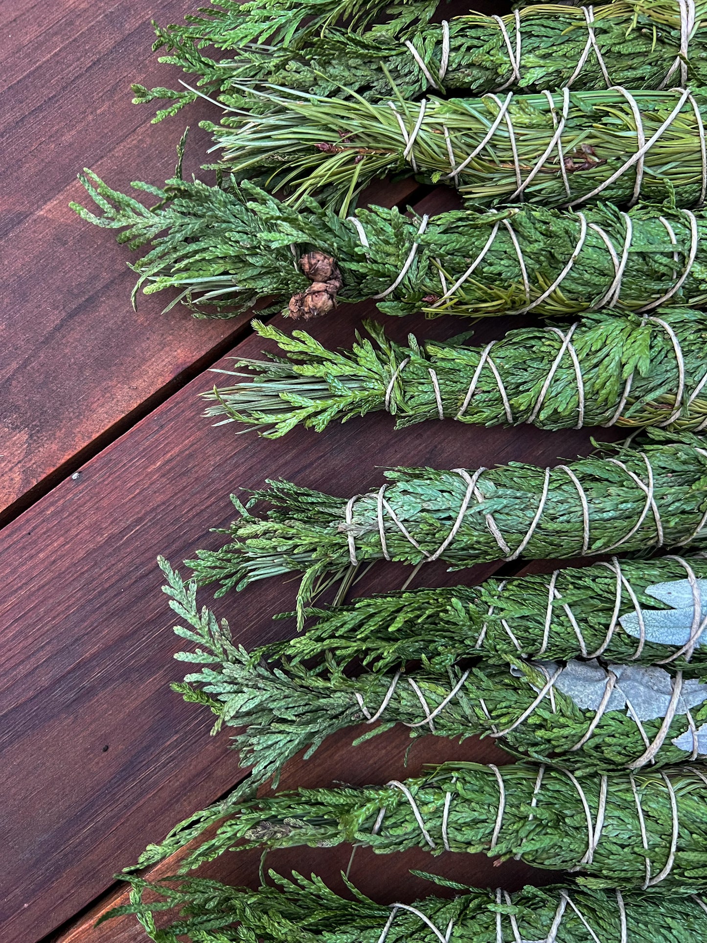 Fawn Lily Botanica | Sustainable Handmade Cedar, Sage, Fir, Pine Smudge Stick