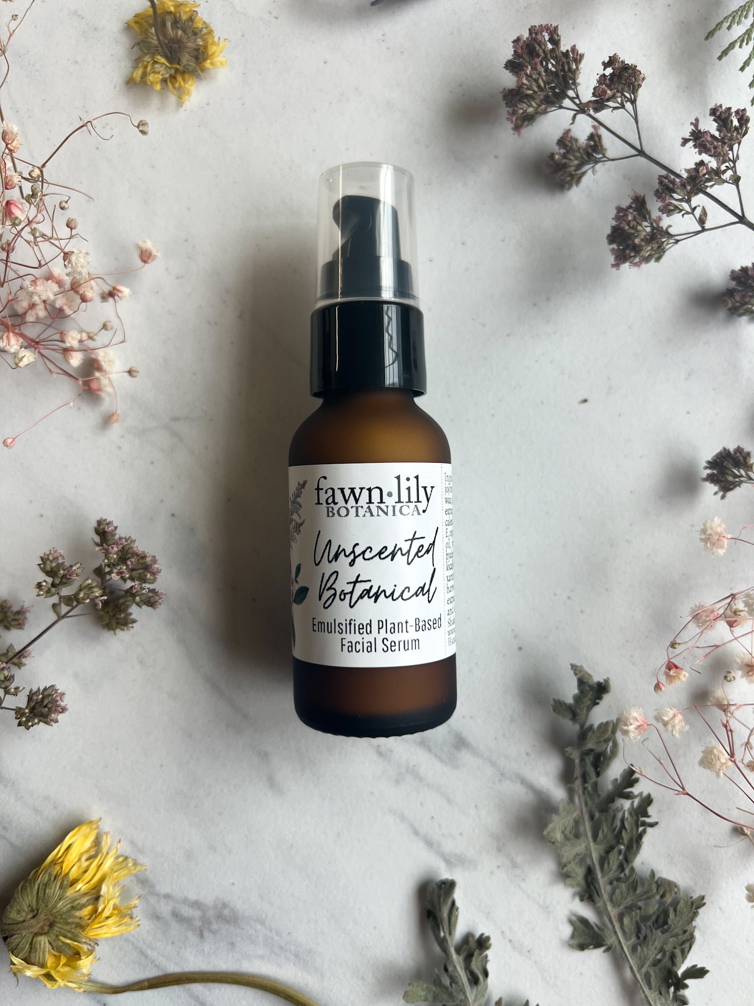 Fawn Lily Botanica | Emulsified Unscented Botanical Facial Serum Cream, vegan, natural, plant-based face moisturizer 