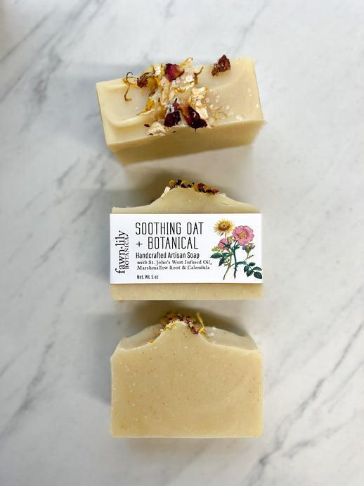 Soothing Oatmeal Botanical Artisan Soap | Fawn Lily Botanica