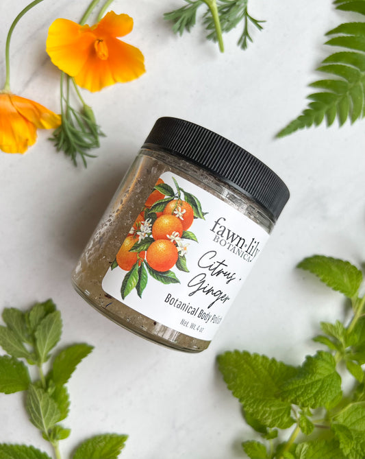Fan Lily Botanica | Citrus Ginger Exfoliating Botanical Body Polish Scrub