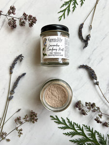 Lavender Comfrey Clay Mask | Fawn Lily Botanica - Gentle, effective formula to cleanse, tone & bring a fresh glow. Made with clays, botanicals, herbal extracts, essential oils. The best natural clay face mask!