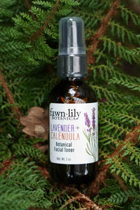 Lavender Calendula Facial Toner. All natural vegan facial toner handcrafted with organic herbs and botanicals. Tones and balances skin.