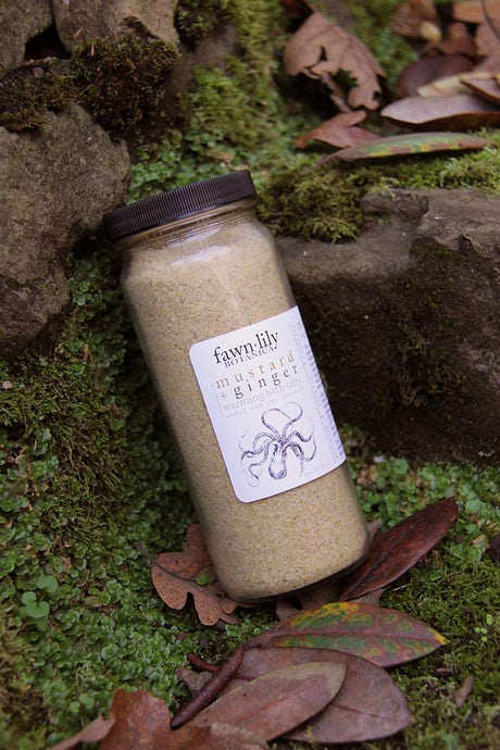 Fawn Lily Botanica | Mustard + Ginger Bath Salts to relax and warm